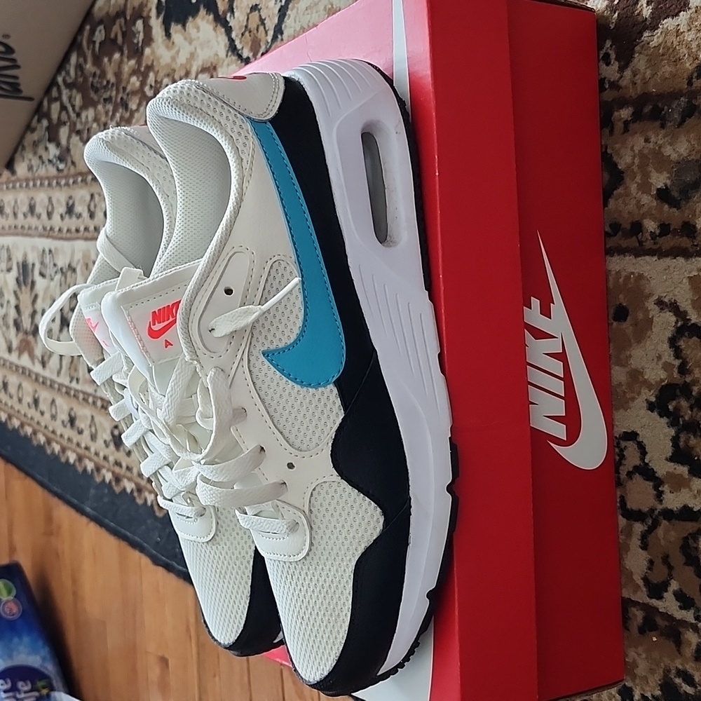LIKE NEW! Women's Nike Air Max SC Sneakers White & Blue; 9 Med, White/blue/black